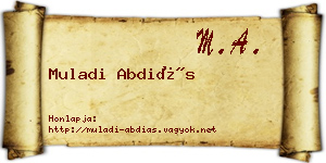 Muladi Abdiás névjegykártya
